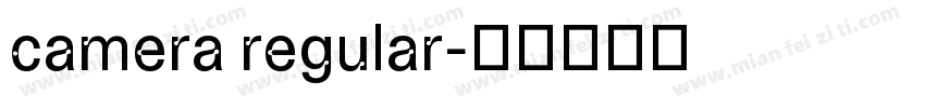 camera regular字体转换